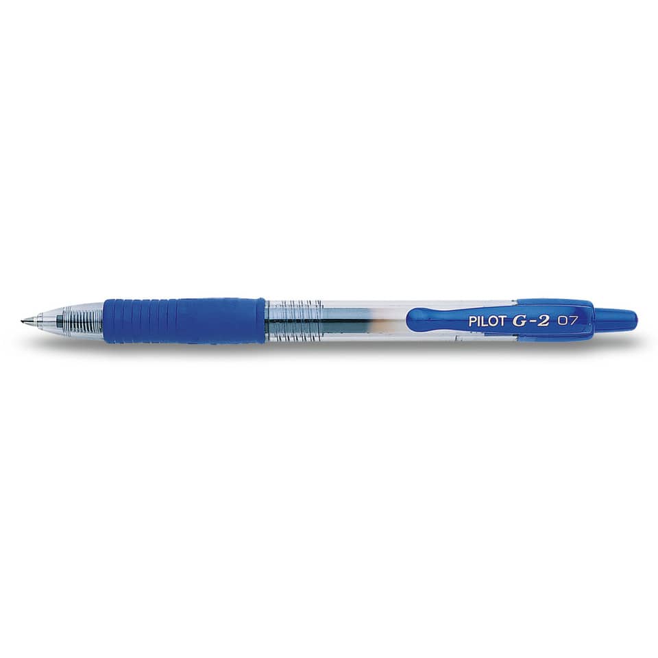 Penna gel a scatto Pilot Gel G-2 0,7 mm blu Value Pack 16+4 GRATIS - 000018