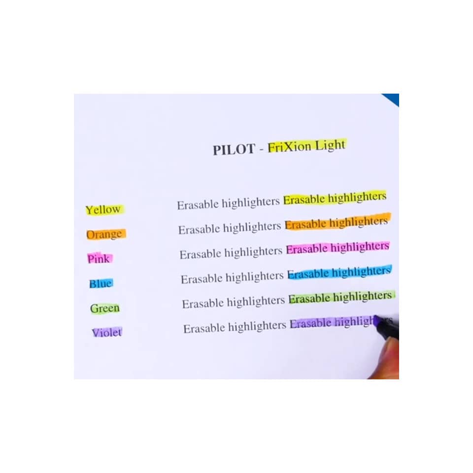 Evidenziatore a penna cancellabile Pilot Frixion Light - tratto 3,3 mm - giallo 009138
