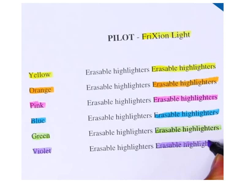 Evidenziatore a penna cancellabile Pilot Frixion Light - tratto 3,3 mm - giallo 009138