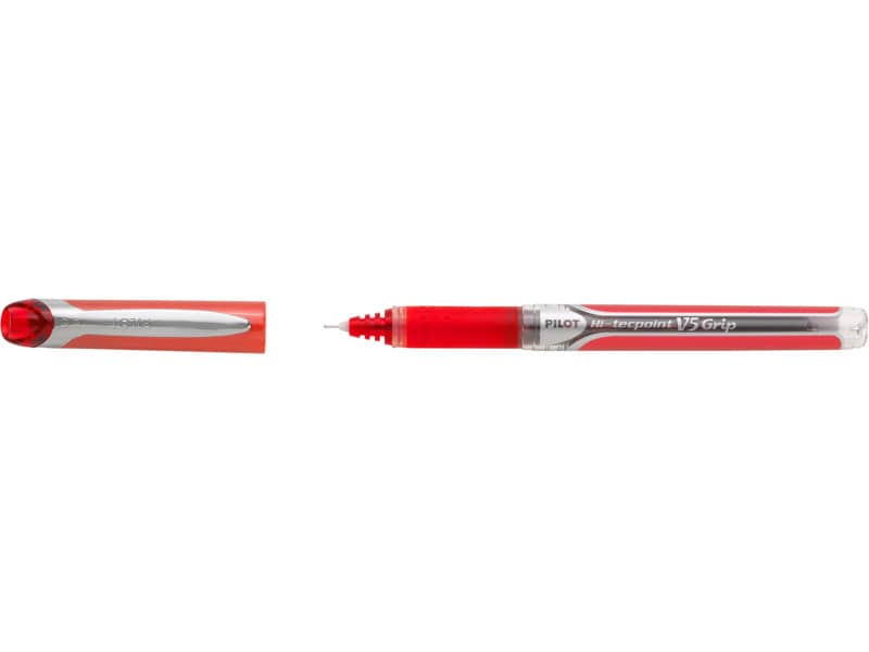 Penne a sfera con cappuccio Pilot Hi-Tecpoint V5 Grip 0,5 mm rosso 6732