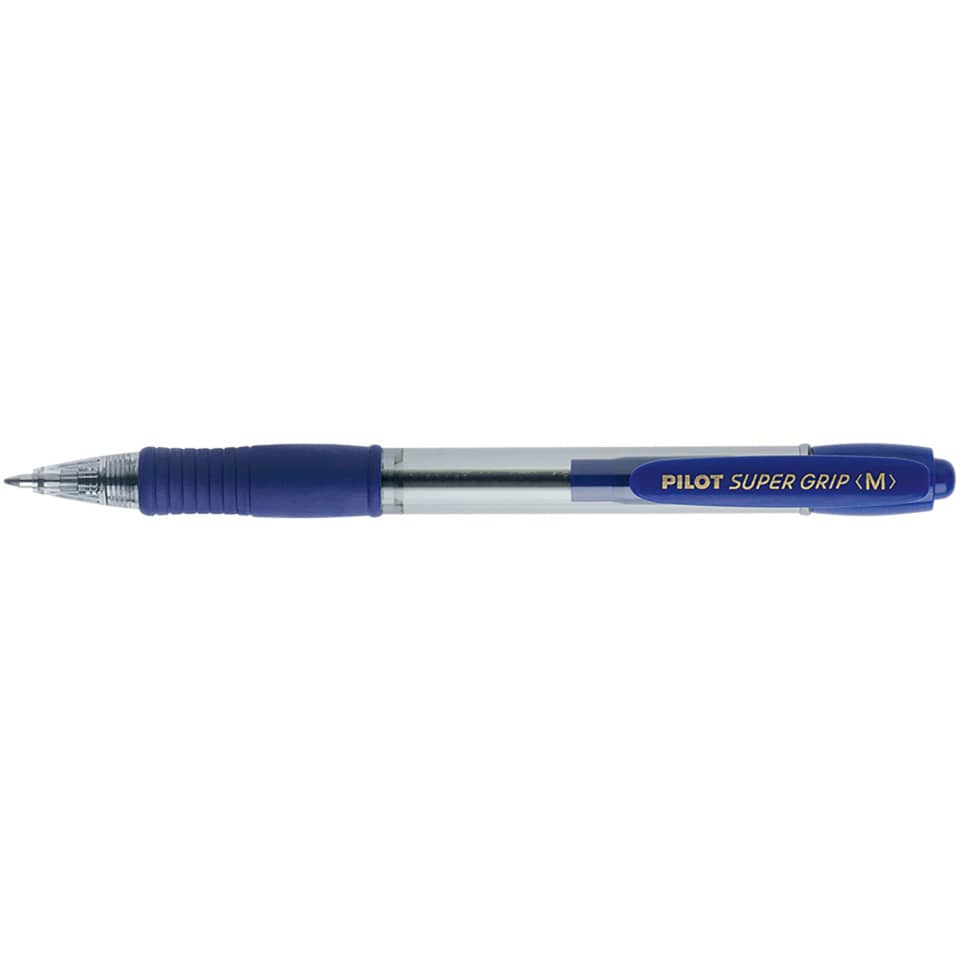 Penna a sfera a scatto Pilot BPGP Supergrip 1 mm blu 001441