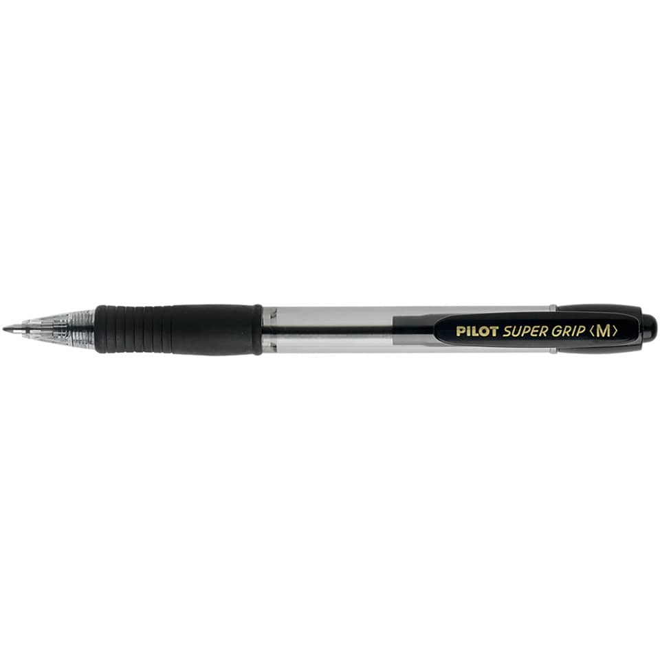 Penna a sfera a scatto Pilot BPGP Supergrip 1 mm nero 001440