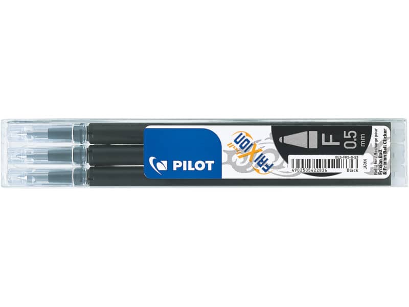 Refill sfera Pilot Frixion Ball 0,5 mm nero Set 3 pezzi - 6570
