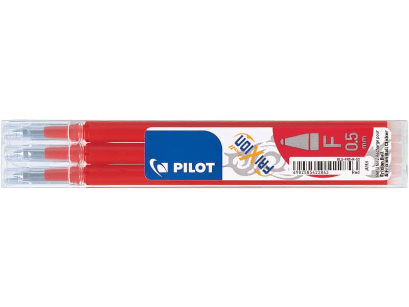 Refill sfera Pilot Frixion Ball 0,5 mm rosso Set 3 pezzi -6572