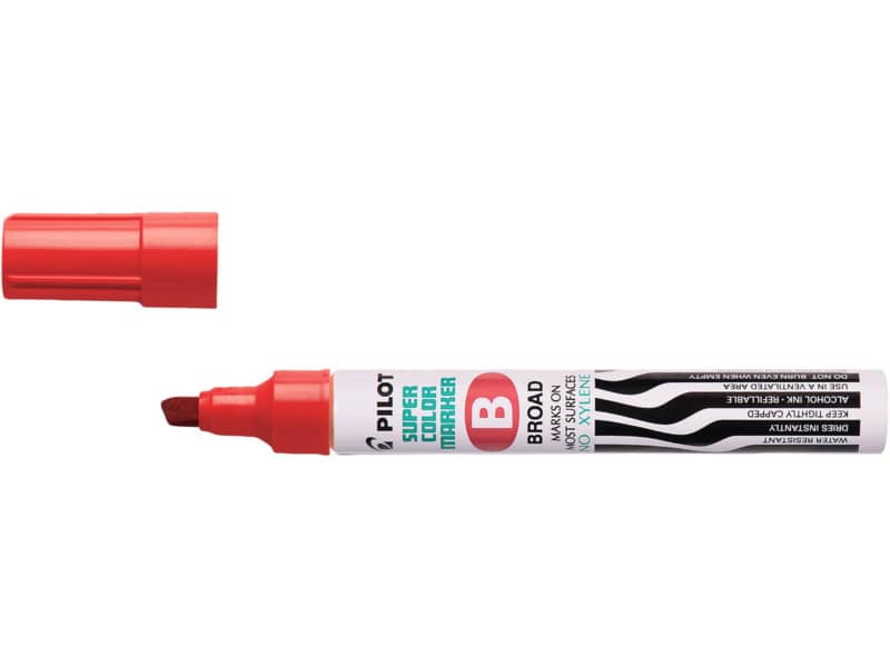Marcatore punta a scalpello Pilot SCA broad 2-4,5 mm rosso 002423