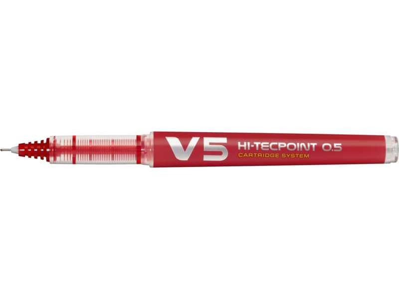 Penna roller ricaricabile a inchiostro liquido Pilot HI-TECPOINT V5 Begreen 0,5 mm rosso - 040327
