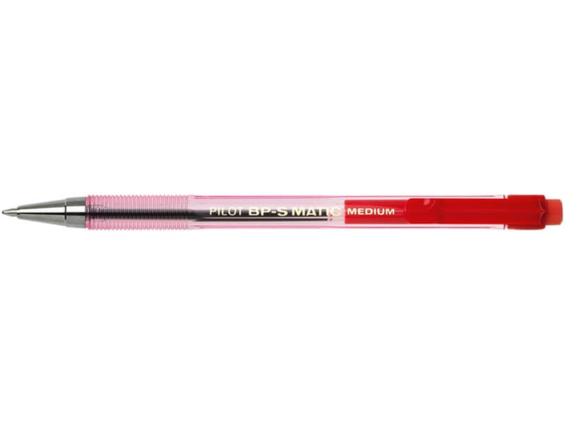 Penna a sfera a scatto Pilot BPS Matic 1,0 mm rosso 001622