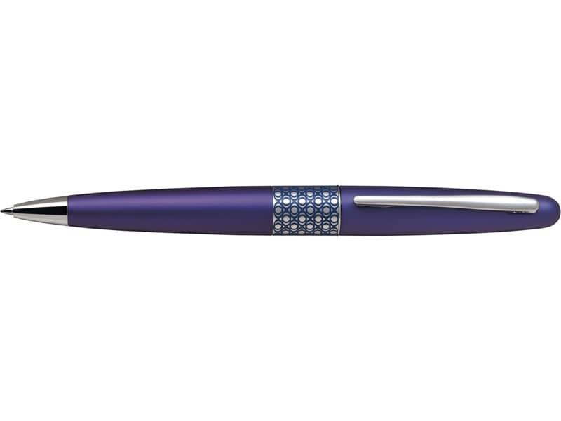 Penna a sfera Pilot MR Retro Pop Collection 0,7 mm blu fusto viola con astuccio e borsina regalo - 006472