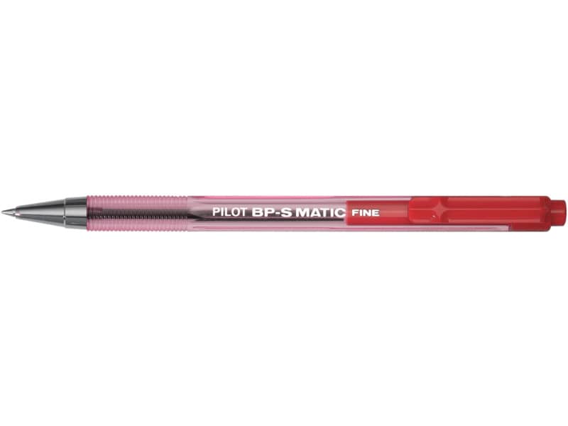 Penna a sfera a scatto Pilot BPS Matic punta fine 0,7 mm rosso 001627