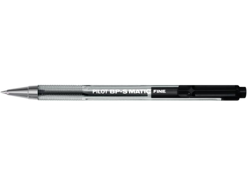 Penna a sfera a scatto Pilot BPS Matic punta fine 0,7 mm nero 001625
