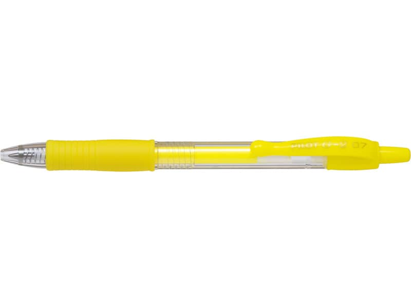 Penne gel a scatto Pilot G2 Neon punta media 0,7 mm giallo 1383