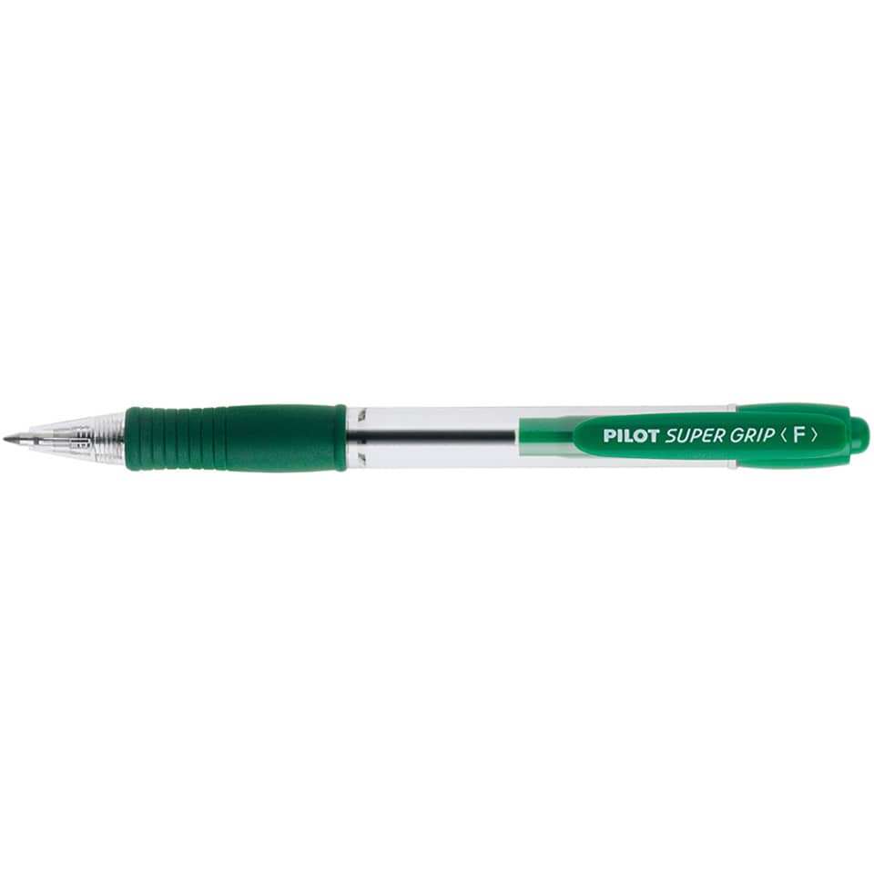 Penna a sfera a scatto Pilot Super Grip 0,7 mm verde 001534