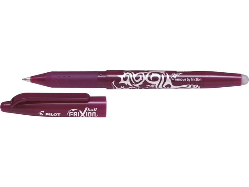 Penna a sfera cancellabile Pilot Frixion Ball punta 0,7 mm rosso vino 6859