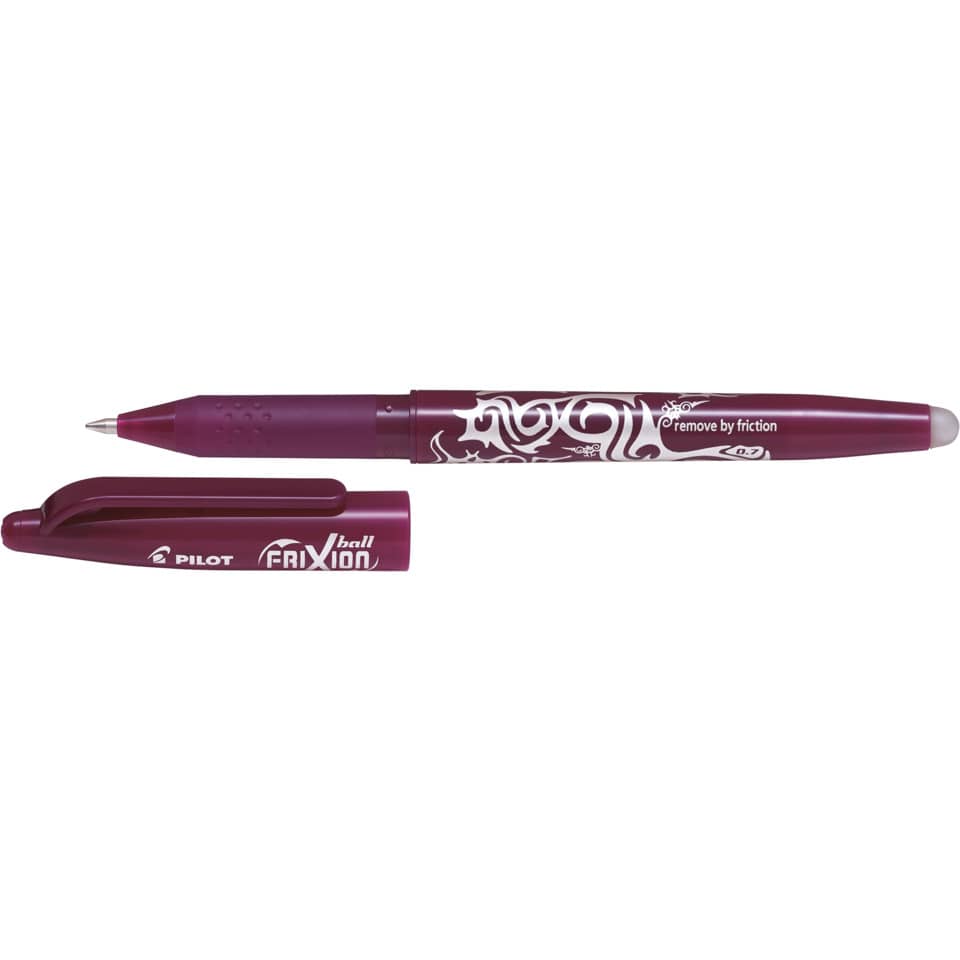 Penna a sfera cancellabile Pilot Frixion Ball punta 0,7 mm rosso vino 6859