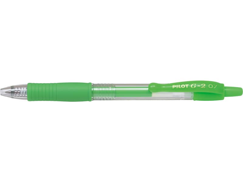 Penne gel a scatto Pilot G2 Neon punta media 0,7 mm verde 1384