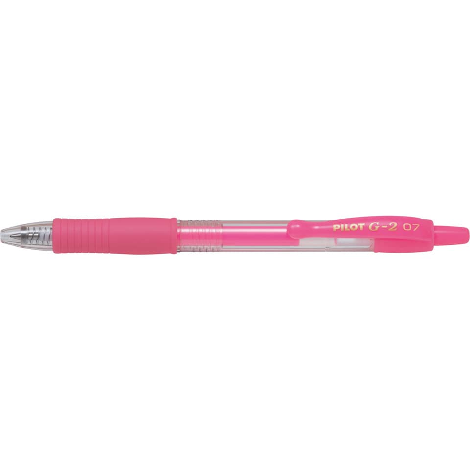 Penne gel a scatto Pilot G2 Neon punta media 0,7 mm rosa 1379
