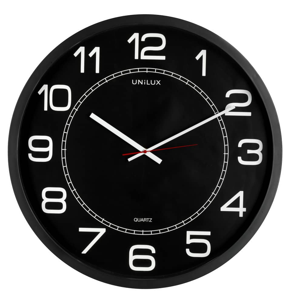 Orologio da parete al quarzo UNILUX Mega Ø 57,5 cm nero 400094568