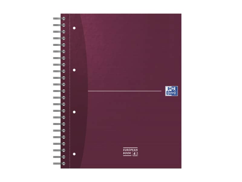 Quaderno spiralato OXFORD European Book Oxford Office Essentials A4+ assortiti quadretti 5 mm - 100104738