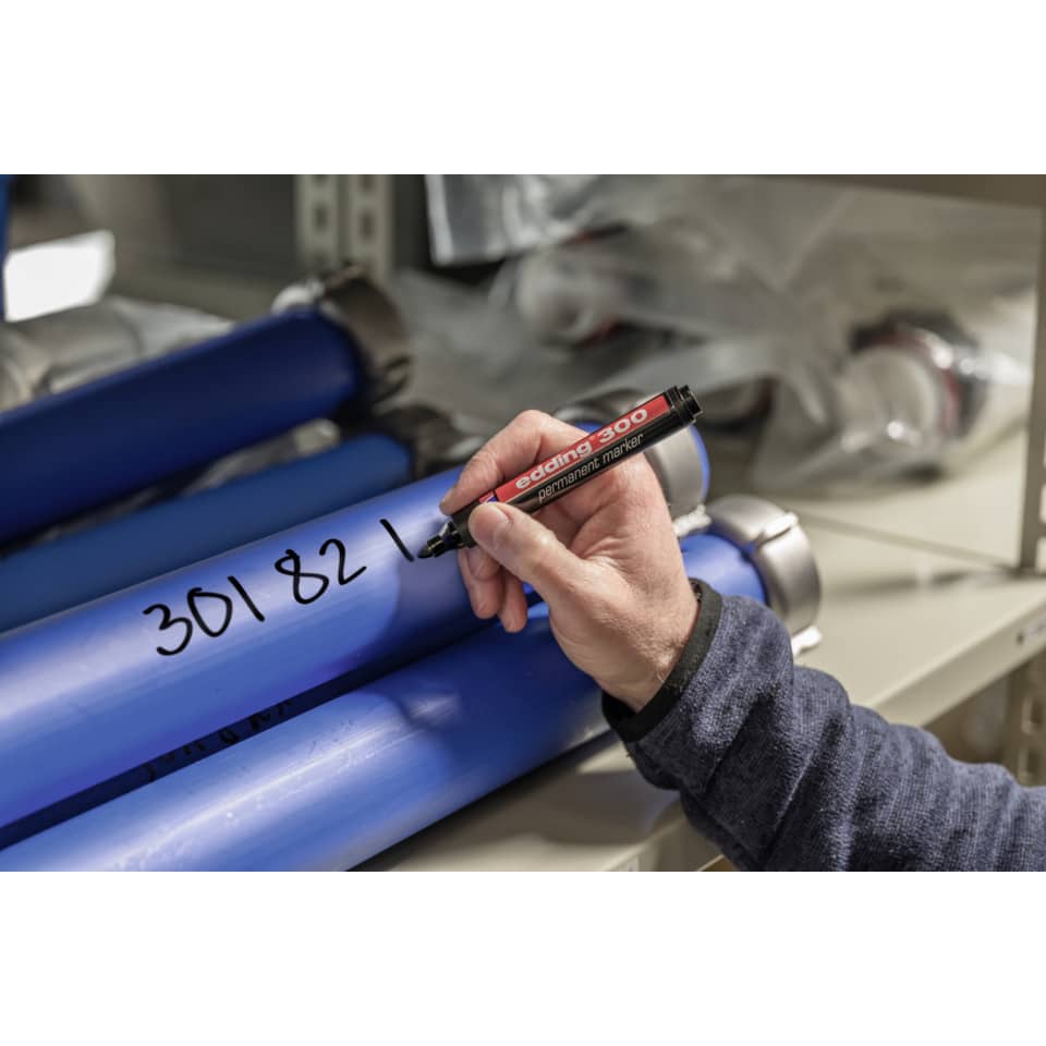 Marcatore permanente edding 300 punta conica 1,5-3 mm blu 4-300003