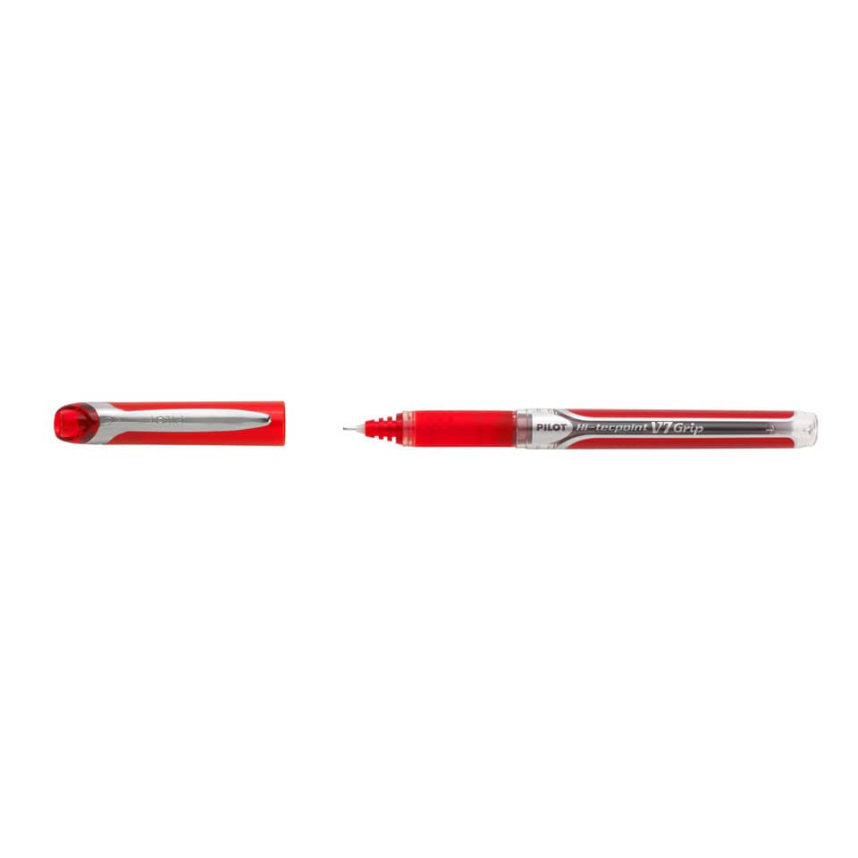 Penne a sfera con cappuccio Pilot Hi-Tecpoint V7 Grip 0,7 mm rosso 6737