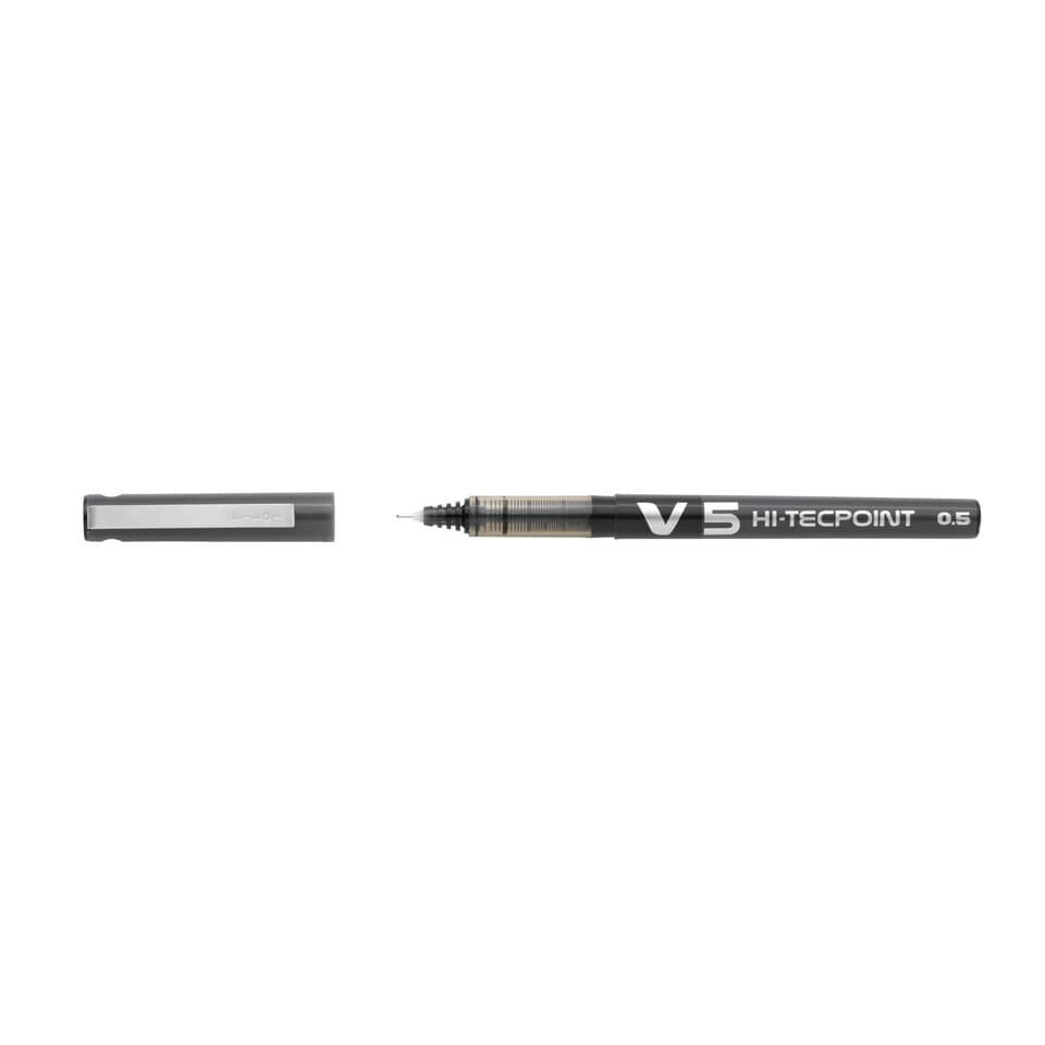 Penna roller a inchiostro liquido Pilot Hi-Tecpoint V5 0,5 mm nero Value Pack 16+4 GRATIS - 000019