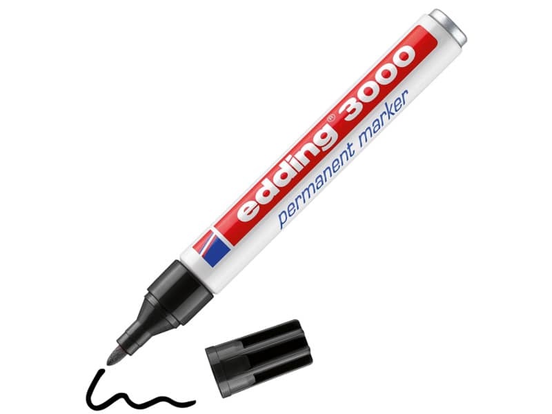 Marcatore permanente edding 3000 punta conica 1,5-3 mm nero 4-3000001
