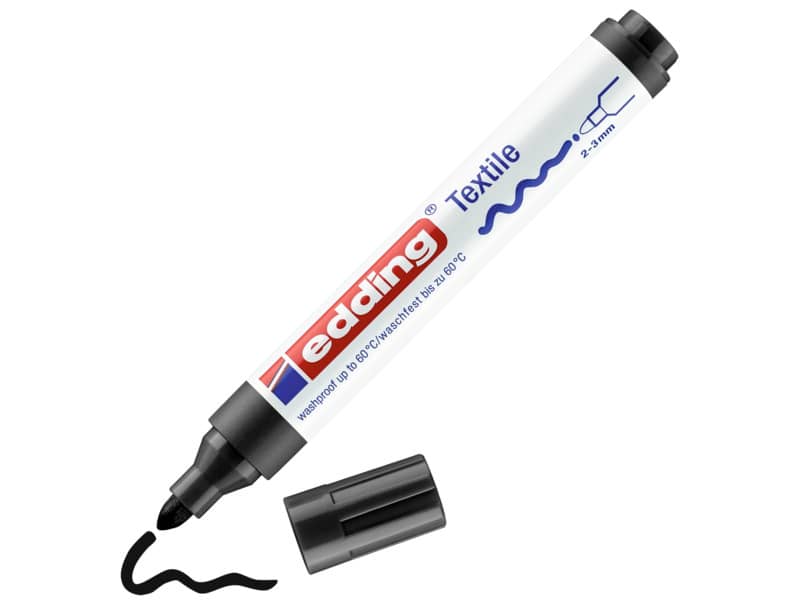Marcatore per tessuti edding 4500 punta conica 2-3 mm nero 4-4500001