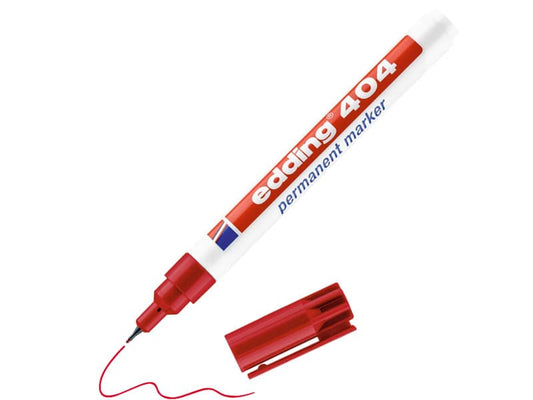 Marcatore permanente edding 404 punta conica 0,75 mm rosso 4-404002