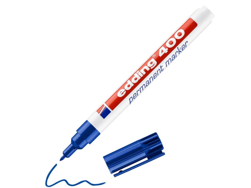 Marcatore permanente edding 400 punta conica 1 mm blu 4-400003
