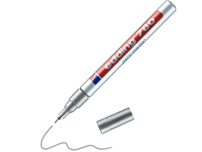 Marcatore a vernice edding 780 punta conica 0,8 mm argento 4-780054