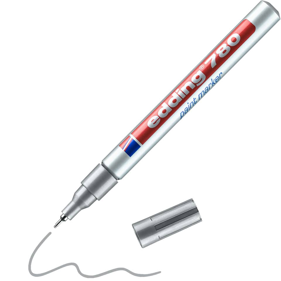 Marcatore a vernice edding 780 punta conica 0,8 mm argento 4-780054
