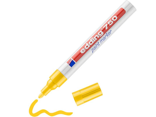 Marcatore a vernice edding 750 punta conica 2-4 mm giallo 4-750005