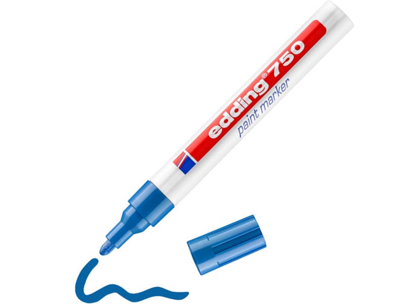 Marcatore a vernice edding 750 punta conica 2-4 mm blu 4-750003