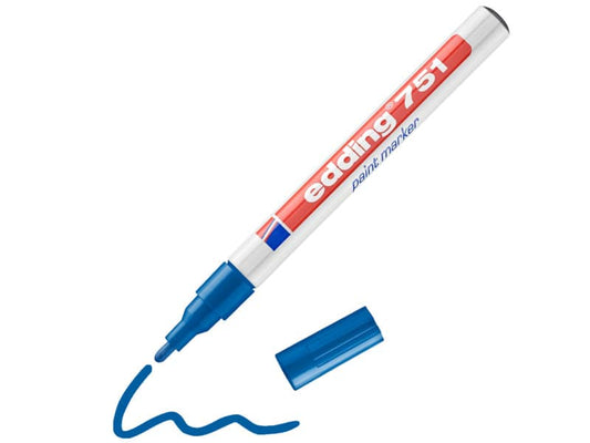 Marcatore a vernice edding 751 punta conica 1-2 mm blu 4-751003