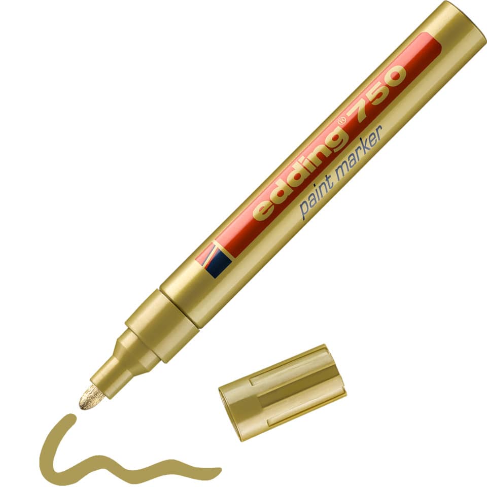 Marcatore a vernice edding 750 punta conica 2-4 mm oro 4-750053