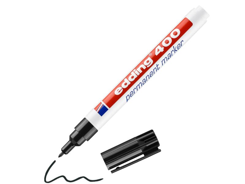 Marcatore permanente edding 400 punta conica 1 mm nero 4-400001