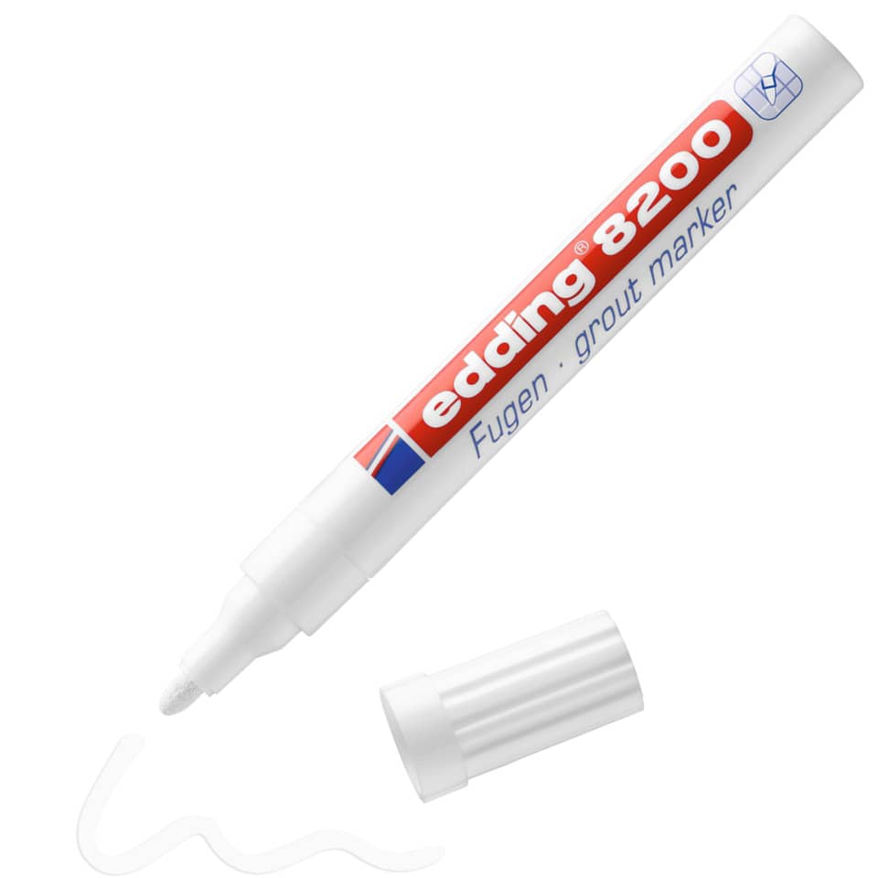 Marcatore per fughe edding 8200 punta conica 2-4 mm bianco 4-8200-1-4049