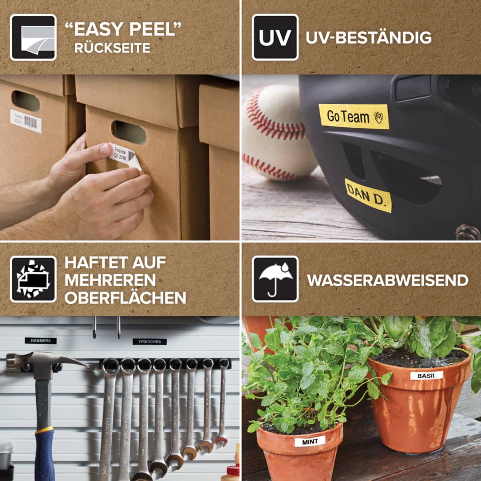 Nastro per etichettatrici Dymo D1 12 mm x 7 m rosso/bianco S0720550