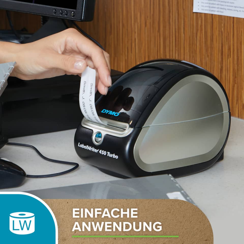 Rotoli da 260 etichette Dymo LabelWriter Indirizzi Estesi 89x36 mm bianco confezione da 2 rotoli - S0722400