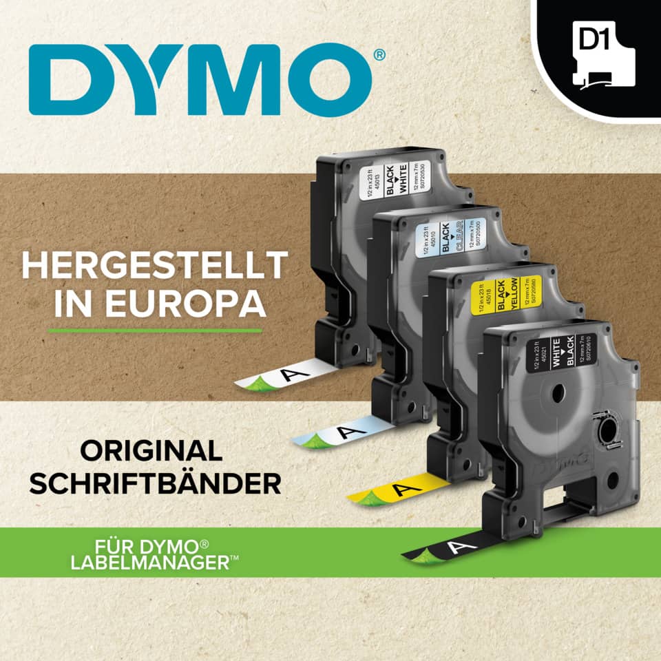 Nastro per etichettatrici Dymo D1 12 mm x 7 m blu/trasparente S0720510