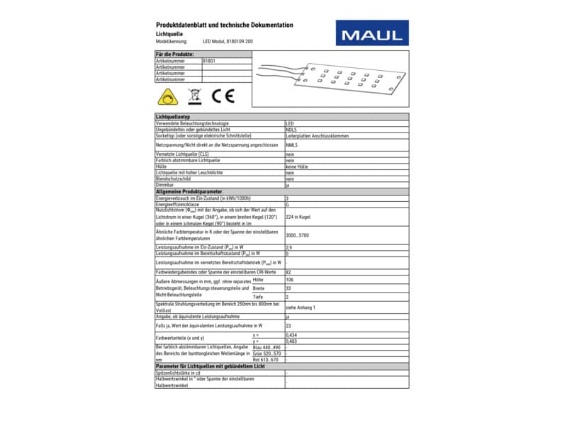 Lampada da tavolo senza fili MAULseven sabbia 8180171