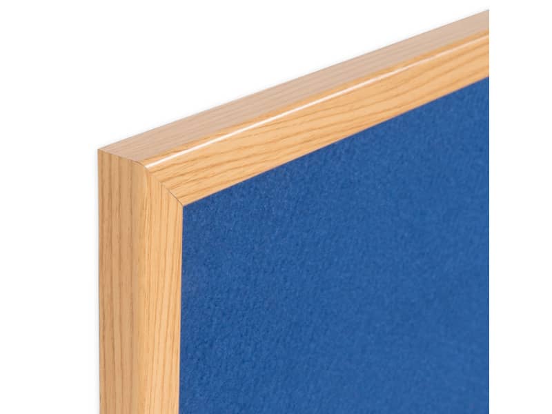 Bacheche Bi-office Earth feltro blu 90x60 cm - cornice executive in legno FB0743239