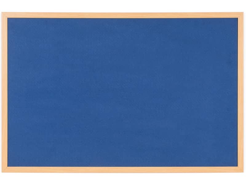 Bacheche Bi-office Earth feltro blu 120x90 cm - cornice executive in legno FB1443239