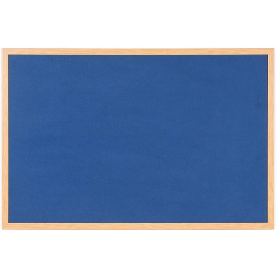 Bacheche Bi-office Earth feltro blu 120x90 cm - cornice executive in legno FB1443239