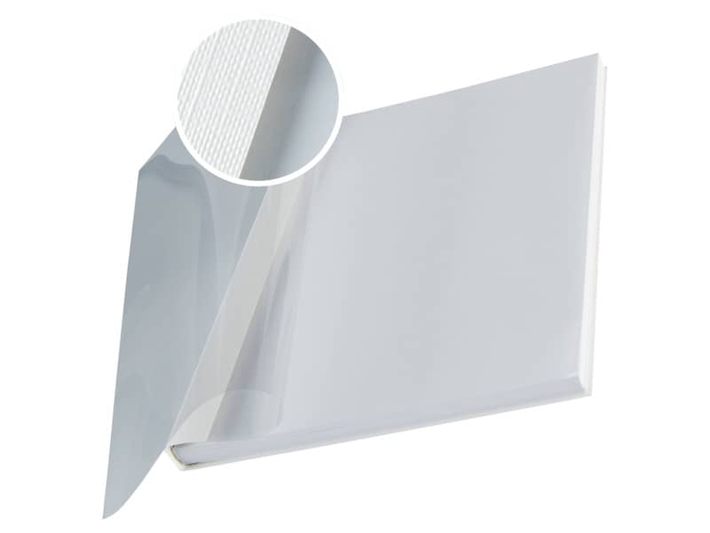 Copertina flessibile max 106-140 fogli Leitz impressBIND in PPL con dorso da 14 mm A4 bianco  conf. da 10 - 74150001