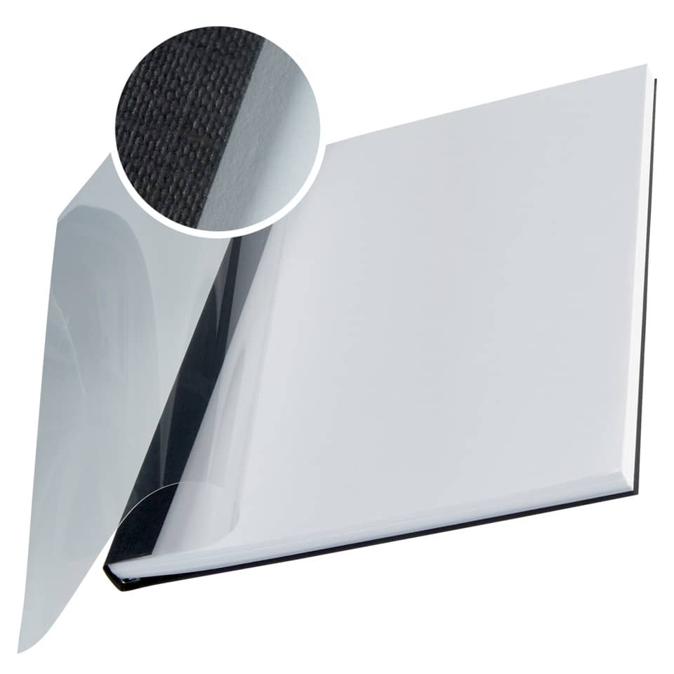 Copertina flessibile max 71-105 fogli Leitz impressBIND in PPL con dorso da 10,5 mm A4 nero  conf. da 10 - 74140095