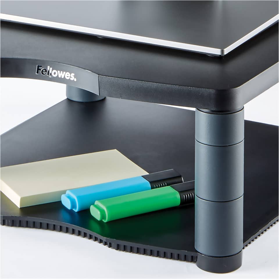 Supporto FELLOWES Premium per monitor plastica riciclata grafite 18x33x34 cm 9169401