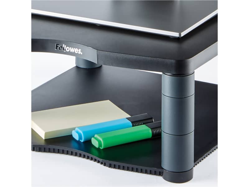 Supporto FELLOWES Premium per monitor plastica riciclata grafite 18x33x34 cm 9169401