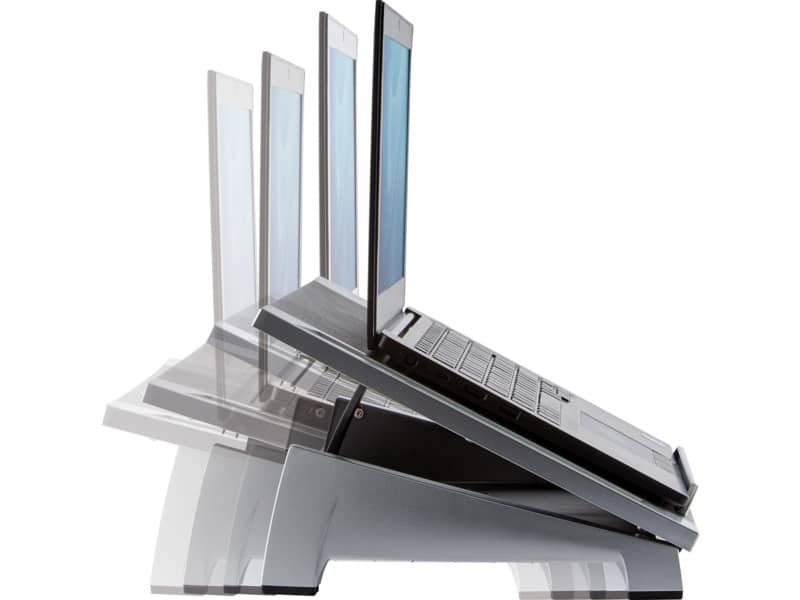 Supporto FELLOWES laptop Office Suites plastica nero/argento 16,5x38,4x28,9 cm 8032001