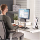 Supporto FELLOWES Premium Plus per monitor plastica riciclata grigio 34,3x33,3x6,4-16,5 cm - 91713